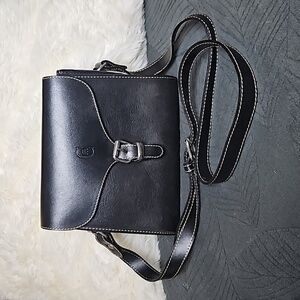 Cerruti 1881 Black Leather Crossbody Handbag - Small